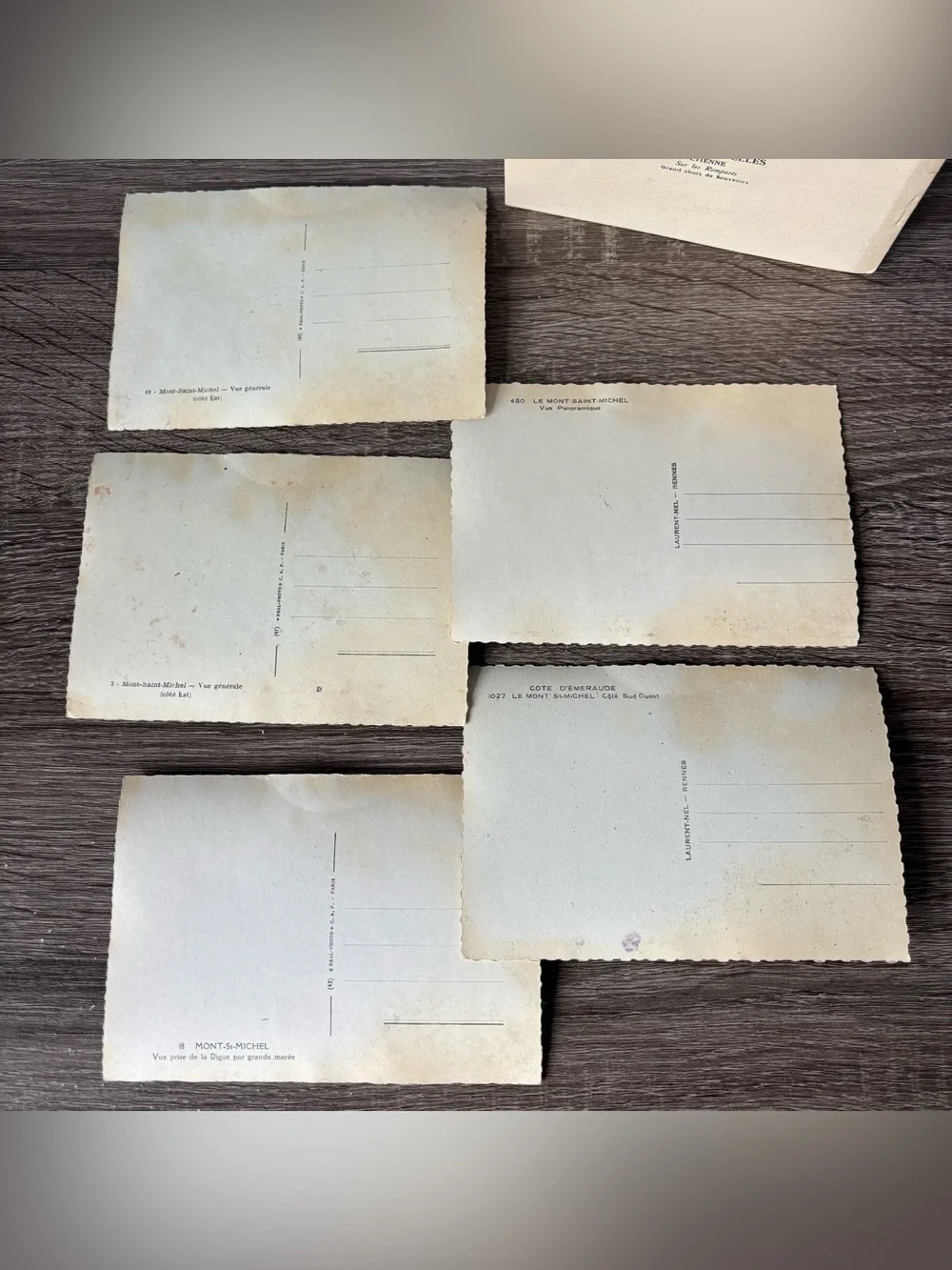 LOT Le Mont Saint Michel France Postcards vintage souvenir sepia